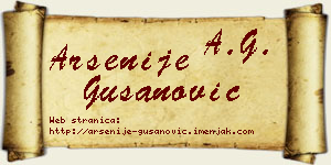 Arsenije Gušanović vizit kartica